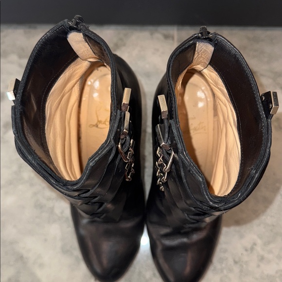 Christian Louboutin Black Leather Ankle Boots - Picture 5 of 8